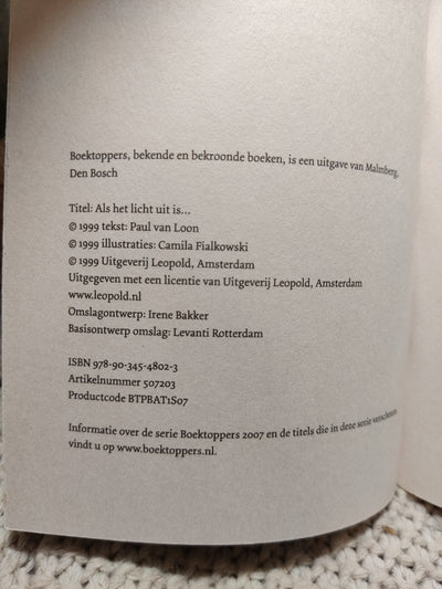 Als het licht uit is
